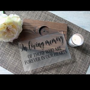 Wedding sign: in loving memory
